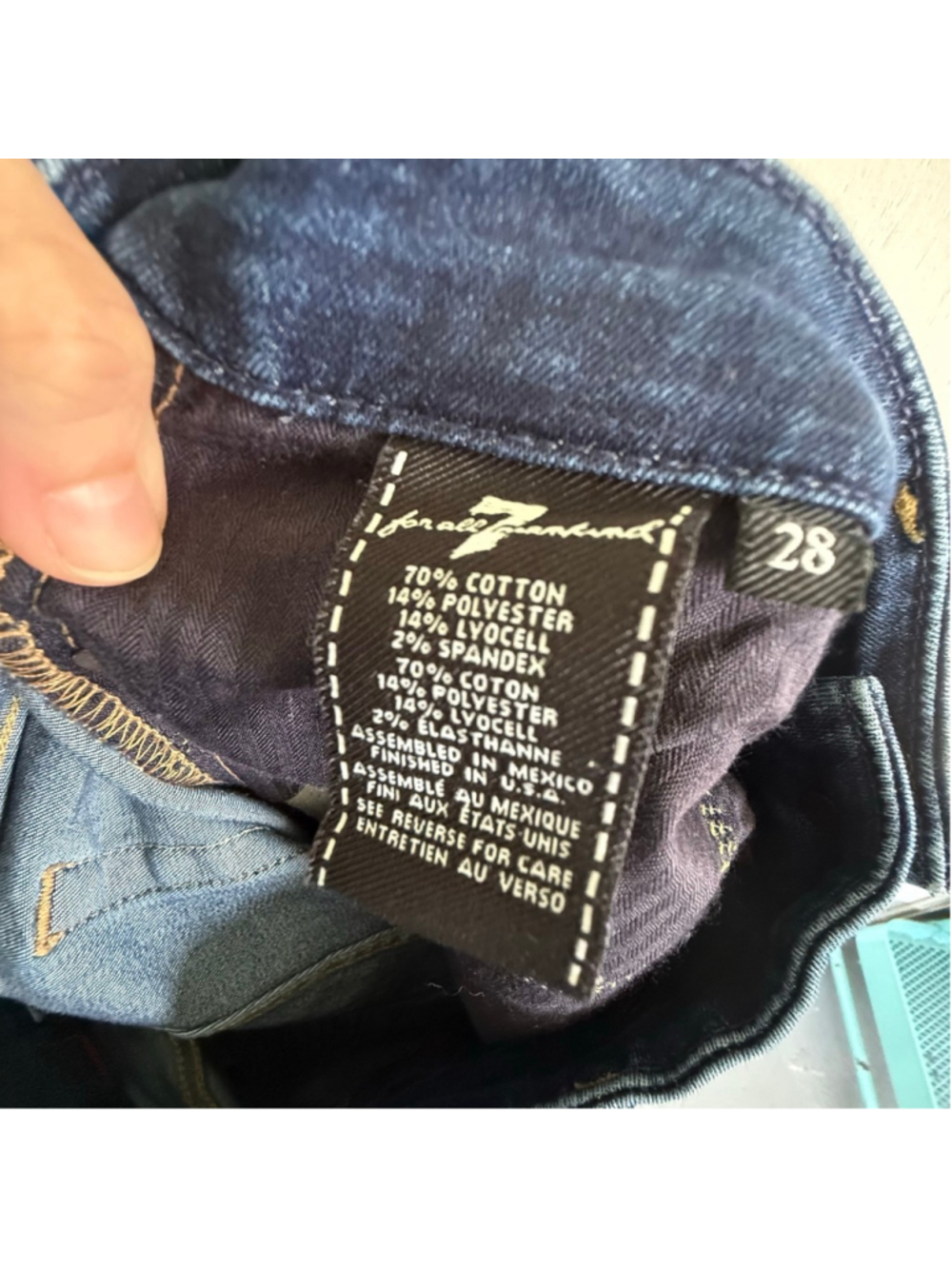 7 For All Mankind b(air) Ankle Skinny Distressed Jeans Size 28 - Picture 2 of 8